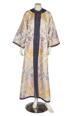 Lot 774 - A brocaded satin kaftan, Moroccan 1960s-70s