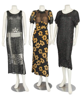 Lot 703 - Three evening dresses, 1920s-1930s
