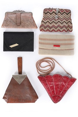 Lot 14 - A group of handbags and gloves, mainly 1930s,...