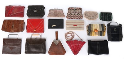 Lot 14 - A group of handbags and gloves, mainly 1930s,...