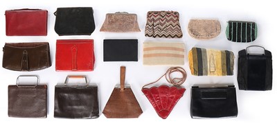 Lot 14 - A group of handbags and gloves, mainly 1930s,...