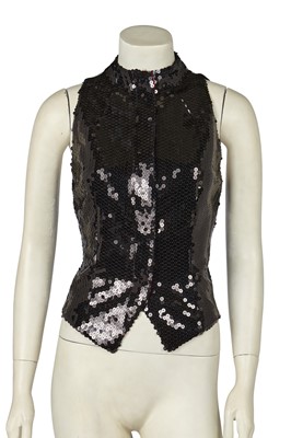 Lot 428 - An Alexander McQueen sequined waistcoat, 'Joan' collection, Autumn-Winter 1998-99
