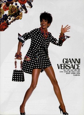 Lot 303 - A Gianni Versace polka dot silk ensemble, Spring -Summer 1991