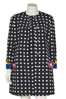 Lot 303 - A Gianni Versace polka dot silk ensemble, Spring -Summer 1991