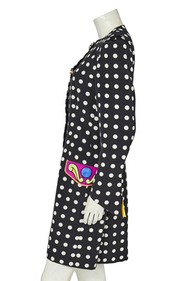 Lot 291 - A Gianni Versace polka dot silk twill coat, Spring-Summer 1991