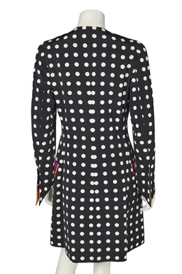 Lot 291 - A Gianni Versace polka dot silk twill coat, Spring-Summer 1991