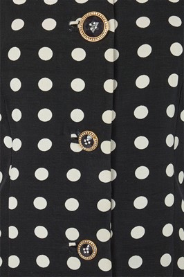 Lot 291 - A Gianni Versace polka dot silk twill coat, Spring-Summer 1991