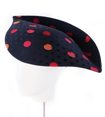 Lot 68 - A Philip Treacy wide-brimmed silver straw hat,...