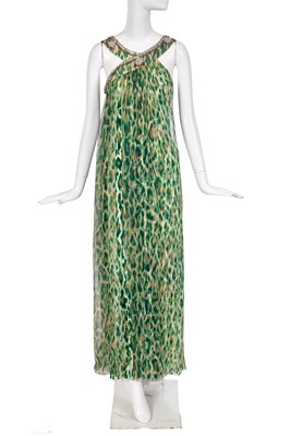 Lot 175 - A Christian Dior by John Galliano printed chiffon gown, Resort 2008