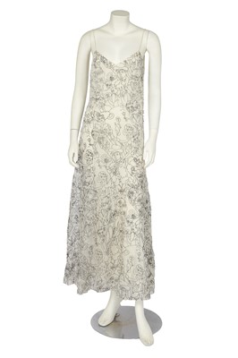 Lot 172 - A John Galliano printed gauze evening gown, pre-collection 2001