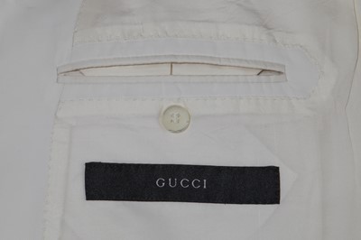 Lot 113 - Lee McQueen's Gucci by Tom Ford white viscose suit, Spring-Summer 2003