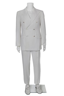 Lot 113 - Lee McQueen's Gucci by Tom Ford white viscose suit, Spring-Summer 2003