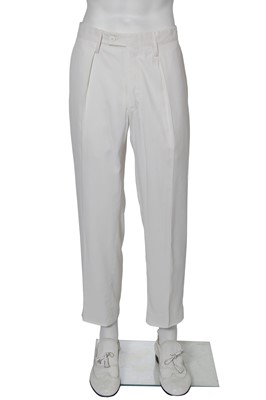 Lot 113 - Lee McQueen's Gucci by Tom Ford white viscose suit, Spring-Summer 2003