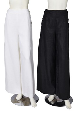 Lot 27 - Two pairs of Chanel by Karl Lagerfeld trousers, Spring-Summer 1998