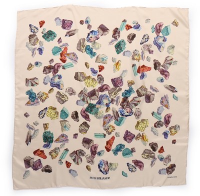Lot 139 - An Hermès 'Mineraux' silk scarf designed by...