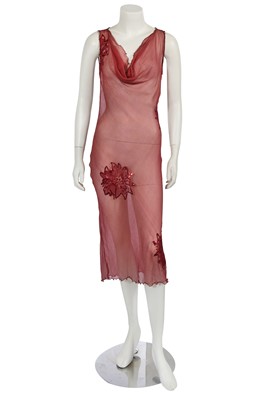 Lot 247 - A Christian Dior by John Galliano pink chiffon crepe dress, pre-collection 2007