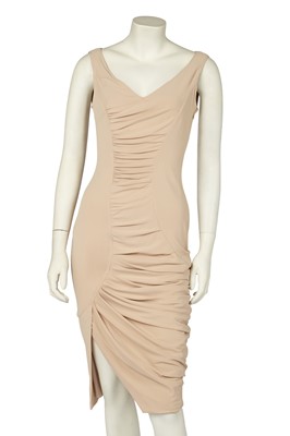 Lot 250 - A Christian Dior by John Galliano ecru jersey cocktail dress,'The Work of Fabergé...' collection, Spring-Summer 2007