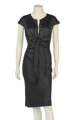 Lot 259 - A Christian Dior by John Galliano black satin dinner dress, pre-collection 2008
