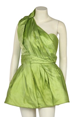 Lot 106 - A Christian Dior by Raf Simons changeant green silk cocktail dress, Spring-Summer 2013