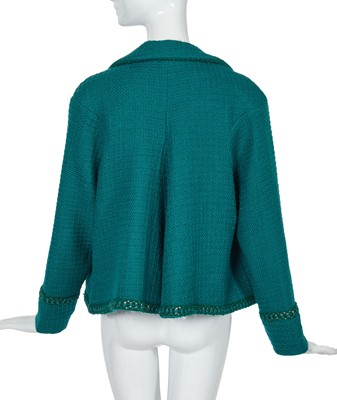 Lot 9 - A Chanel by Karl Lagerfeld green wool jacket, 'Paris-Salzburg' collection, Métiers d'Art, Pre-Fall 2015