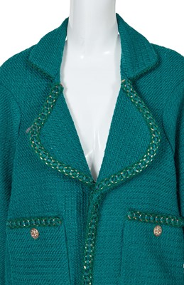 Lot 9 - A Chanel by Karl Lagerfeld green wool jacket, 'Paris-Salzburg' collection, Métiers d'Art, Pre-Fall 2015