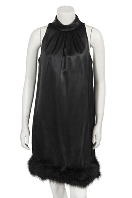 Lot 625 - A Mary Quant black satin mini dress, circa 1965