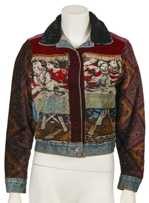 Lot 536 - A rare Fiona Cartledge customised Levi's jacket, 1987-1988