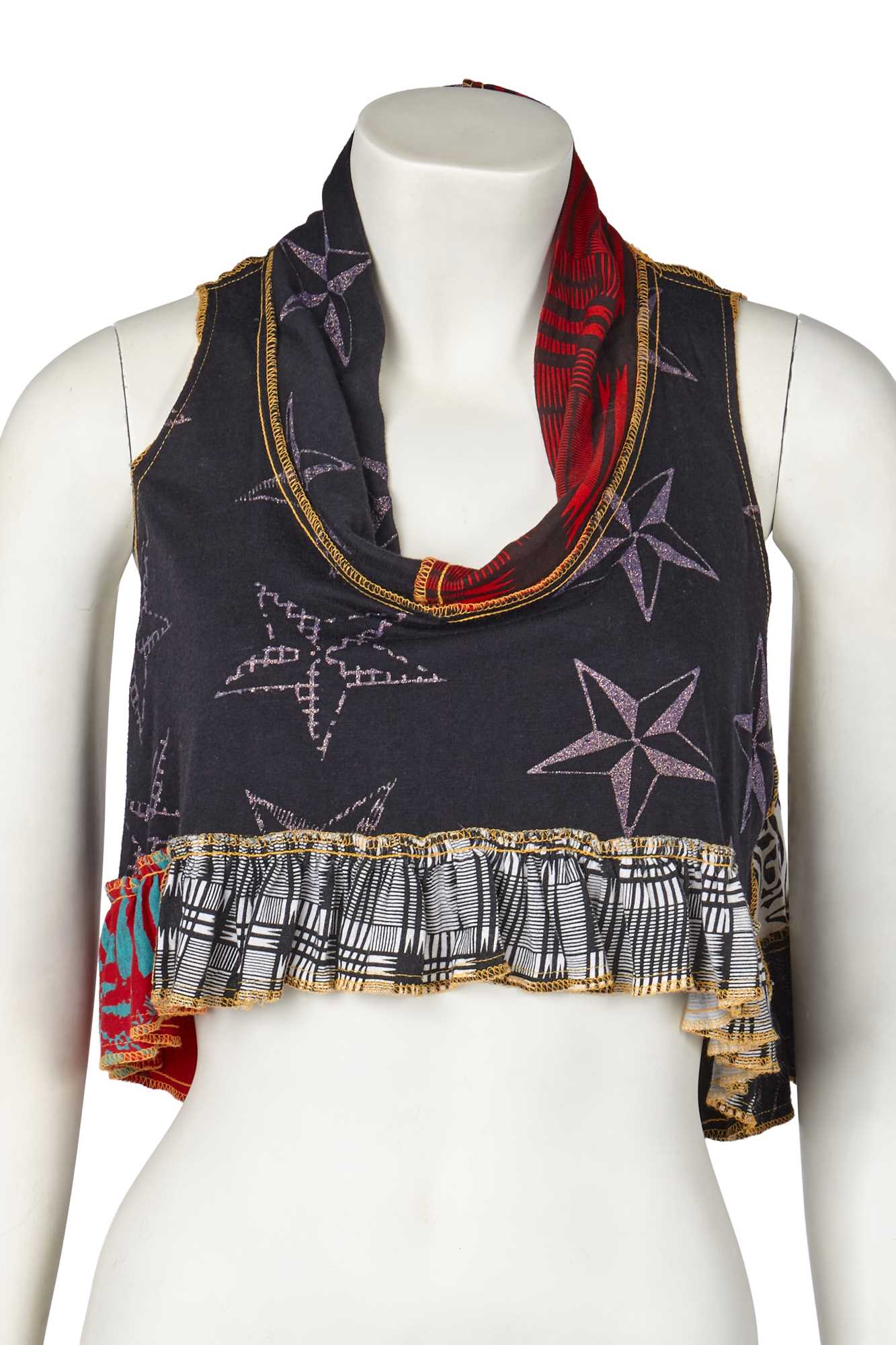 Lot 538 - A BodyMap crop top and rare wedged shoes, 1984-85
