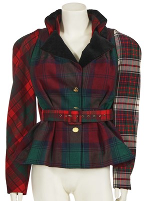 Lot 355 - A Vivienne Westwood multi-tartan jacket, 'Storm in a Teacup' collection, Autumn-Winter 1996-97
