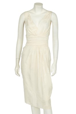 Lot 178 - A John Galliano ivory damask silk cocktail dress, 'The Work of Fabergé...' collection, Spring-Summer 2007