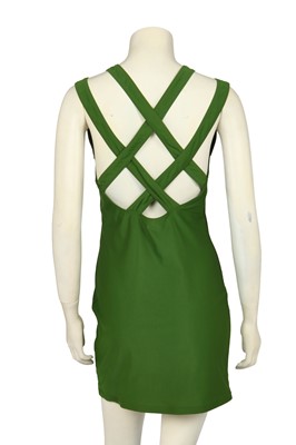 Lot 399 - A John Galliano green lycra dress, Galliano's Girl sportswear collection, 1991