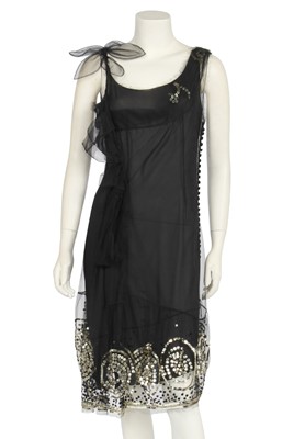 Lot 170 - A John Galliano sequined tulle flapper-style dress, circa 2005