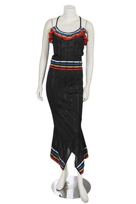 Lot 175 - A John Galliano knitted viscose ensemble, 'Africa' collection, Spring-Summer 2002