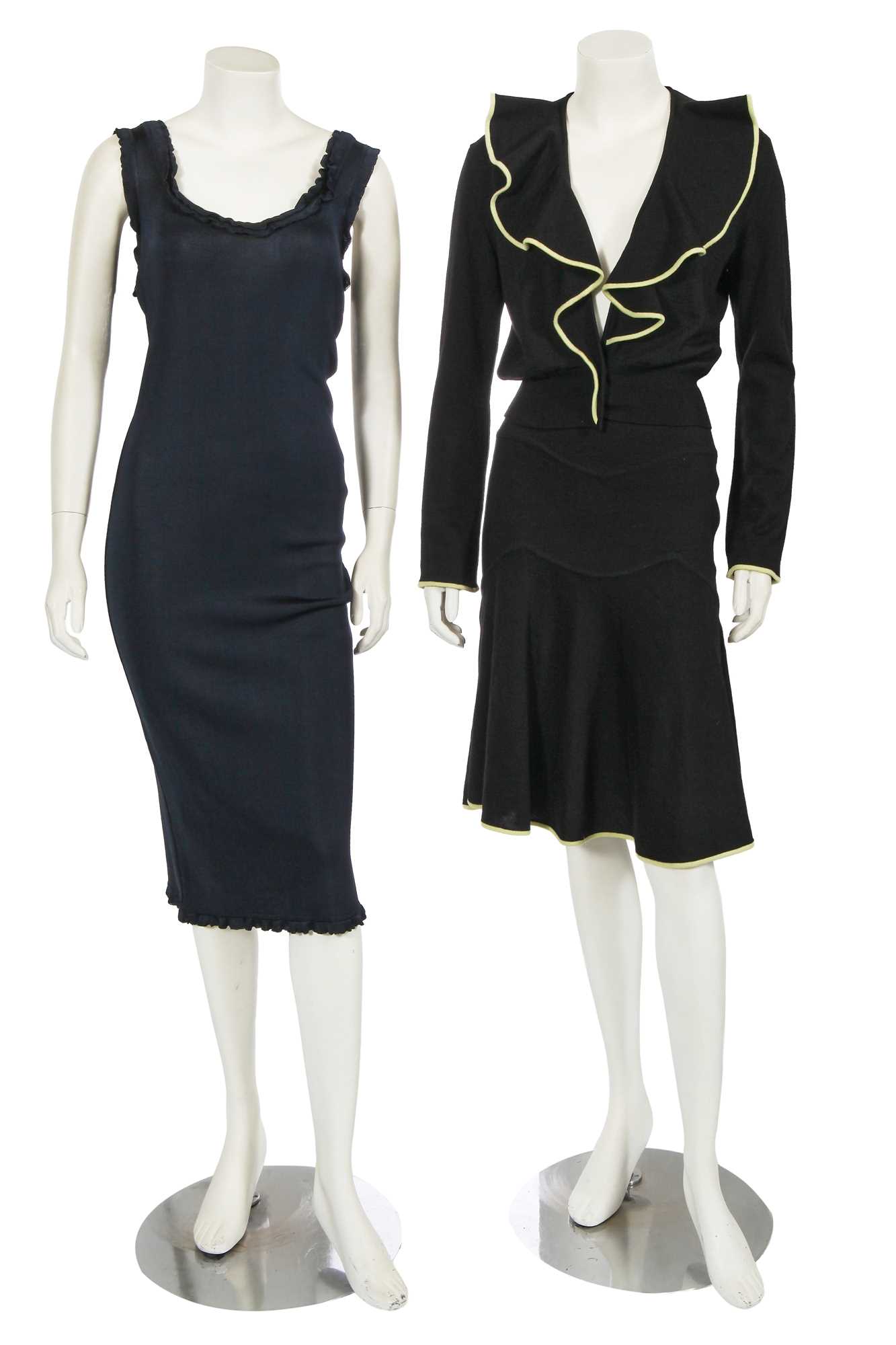 Lot 390 - Two Givenchy by John Galliano knitted ensembles, circa 1996-1997