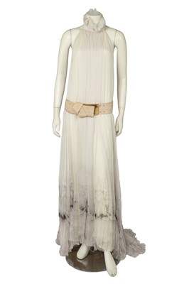 Lot 138 - An Alexander McQueen by Sarah Burton white chiffon dress, Spring-Summer 2011