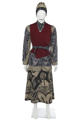 Lot 141 - A Jean Paul Gaultier men's wool and satin ensemble, 'Le Grand Voyage/Arbullboud’deville' collection, Autumn-Winter 1994-95