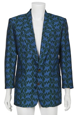 Lot 148 - A Jean Paul Gaultier men's woven silk 'Pegasus' blazer, ‘Un hiver homme’ collection, Autumn-Winter 1984-85