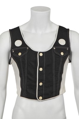 Lot 144 - A Jean Paul Gaultier men's black and white 'Converse Corset' waistcoat, 'Casanova at the Gym' collection, Spring-Summer 1992