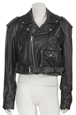 Lot 524 - A Jean Paul Gaultier black leather biker jacket, circa 1988
