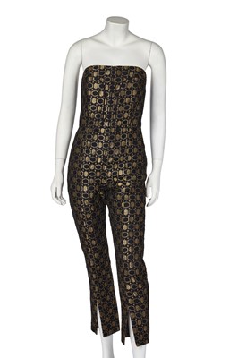 Lot 135 - An Alexander McQueen by Sarah Burton honeycomb brocade jumpsuit, Spring-Summer 2013