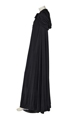 Lot 609 - A Loris Azzaro black jersey evening cape, 1970s
