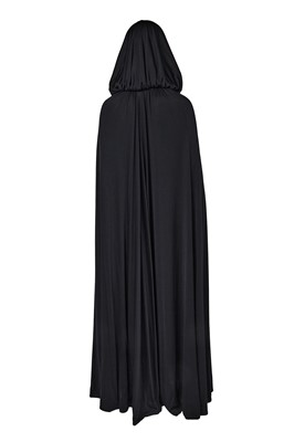 Lot 609 - A Loris Azzaro black jersey evening cape, 1970s