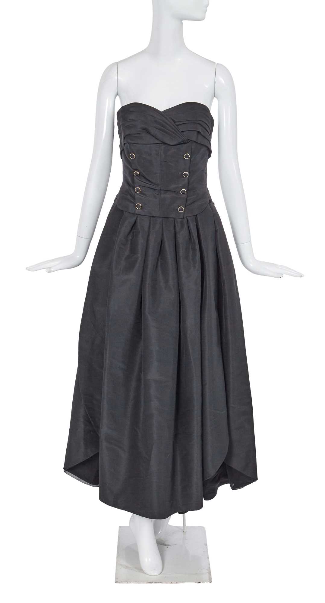 Lot 45 - A Chanel by Karl Lagerfeld black faille ballgown, 'Nouveau Rapper (Hip Hop)' collection Autumn-Winter 1991-92