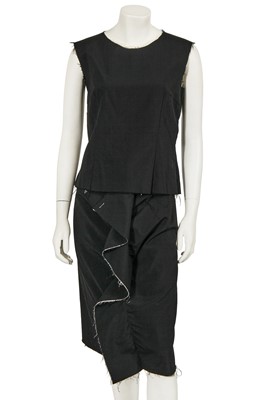 Lot 450 - A Comme des Garçons black wool ensemble, ‘Clustering Beauty’ collection, Spring-Summer 1998