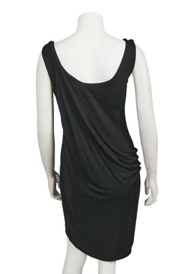 Lot 298 - A Gianni Versace draped black rayon mini dress, early 1990s