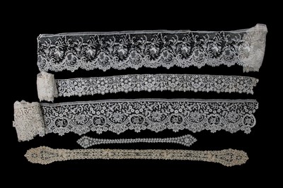 Lot 754 - Brussels lace flounces, collars and trimmings, 1860s-90s