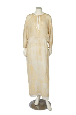 Lot 575 - A Zandra Rhodes printed chiffon gown, 'Cactus and Cowboy' collection, Spring-Summer 1976