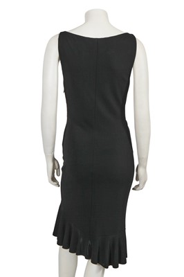 Lot 147 - A Donatella Versace ruched black rayon midi dress, 2010s