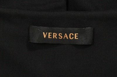 Lot 147 - A Donatella Versace ruched black rayon midi dress, 2010s