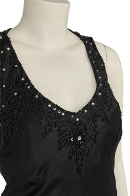 Lot 146 - A Donatella Versace embellished black satin dress, 2010s